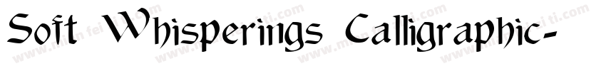 Soft Whisperings Calligraphic字体转换